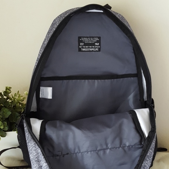 Adidas Foundation V Backpack-Jersey Grey/Black-NWT - Picture 7 of 8